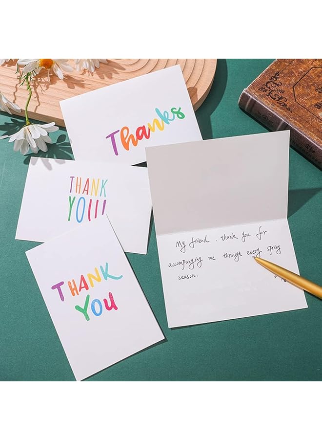 إيروريكس بطاقات الشكر، بطاقات المعايدة، بطاقات الشكر، مجموعة متعددة تتضمن 8 بطاقات ملونة و8 مظاريف للأصدقاء والعائلة والجامعة وحفلات استقبال المولود وحفلات الزفاف والتخرج والأعمال التجارية - Image 3