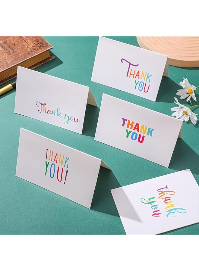 إيروريكس بطاقات الشكر، بطاقات المعايدة، بطاقات الشكر، مجموعة متعددة تتضمن 8 بطاقات ملونة و8 مظاريف للأصدقاء والعائلة والجامعة وحفلات استقبال المولود وحفلات الزفاف والتخرج والأعمال التجارية - Image 2