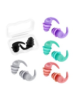 5 Pairs Sleeping Ear Plugs, Silicone Reusable Ear Plugs, for Noise Cancelling Swimming Concert Musician Shooting