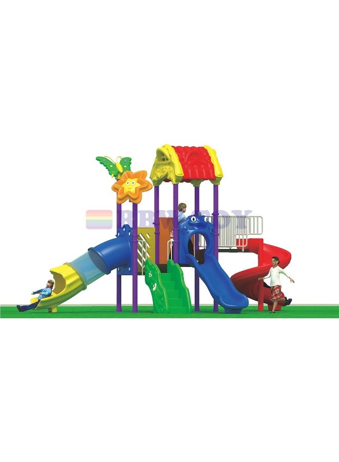 Rainbow Toys RBWTOY Outdoor Children Playground Set Garden Climbing frame Swing Slide 6.3 * 3.3 * 3.6 Meter RW-11029 - Image 1