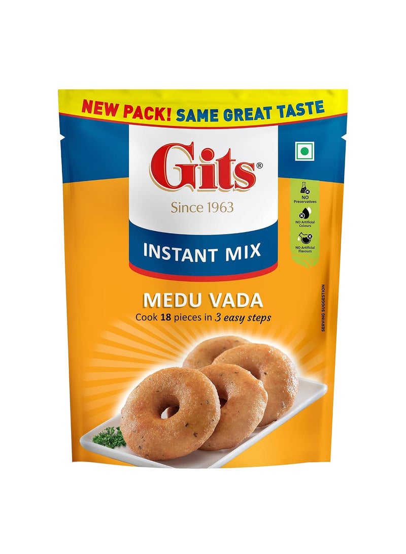 Gits Medu Vada Instant Mix, Makes 18, Pure Veg, 200g - Image 1