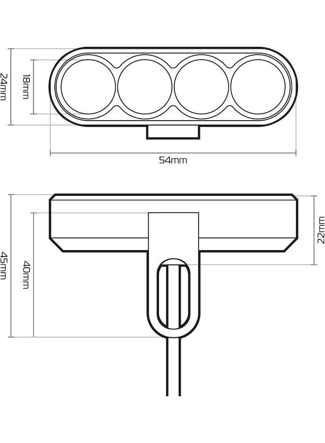 Oxford أضواء أكسفورد شريط (زوج) إضاءة دراجة نارية ملحقات أضواء أمامية تعمل - Image 4