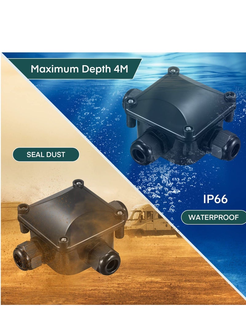 Set of 5 Waterproof Junction Boxes 3 Way Suitable for Outdoor Garden Road Cable Connectors Outdoor/External Electrical Box - Image 5