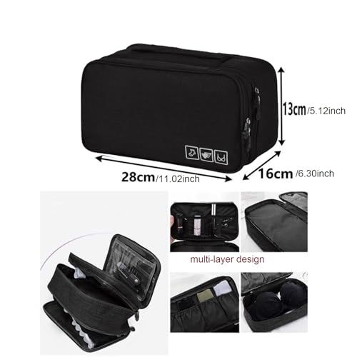 MOSSTYUS Travel Multi-function Underwear Organize Storage Bag Portable Bra Socks Lingerie Accessories Pack Cube Toiletry Bag - Image 3
