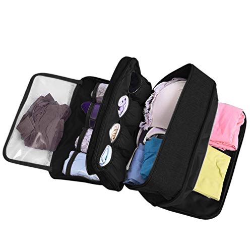 MOSSTYUS Travel Multi-function Underwear Organize Storage Bag Portable Bra Socks Lingerie Accessories Pack Cube Toiletry Bag - Image 1