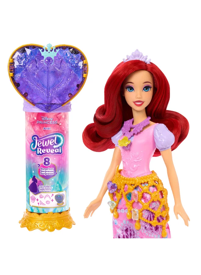Princess Ariel Fashion Doll & Accessories with 8 Surprises, Including Heart Gem Box, Ring for Child & 9 Play Pieces, Inspired by Movie