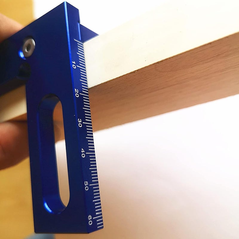 45 And 90 Degree Aluminum Angle Ruler With Hex Wrench Woodworking Measurement Tool - Image 4