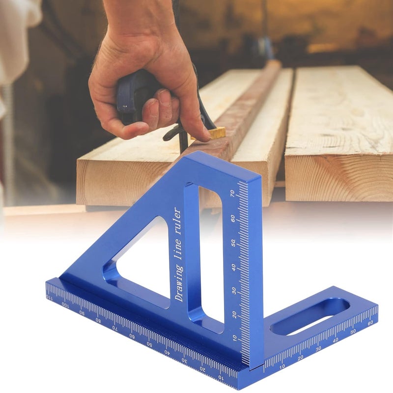 45 And 90 Degree Aluminum Angle Ruler With Hex Wrench Woodworking Measurement Tool - Image 5