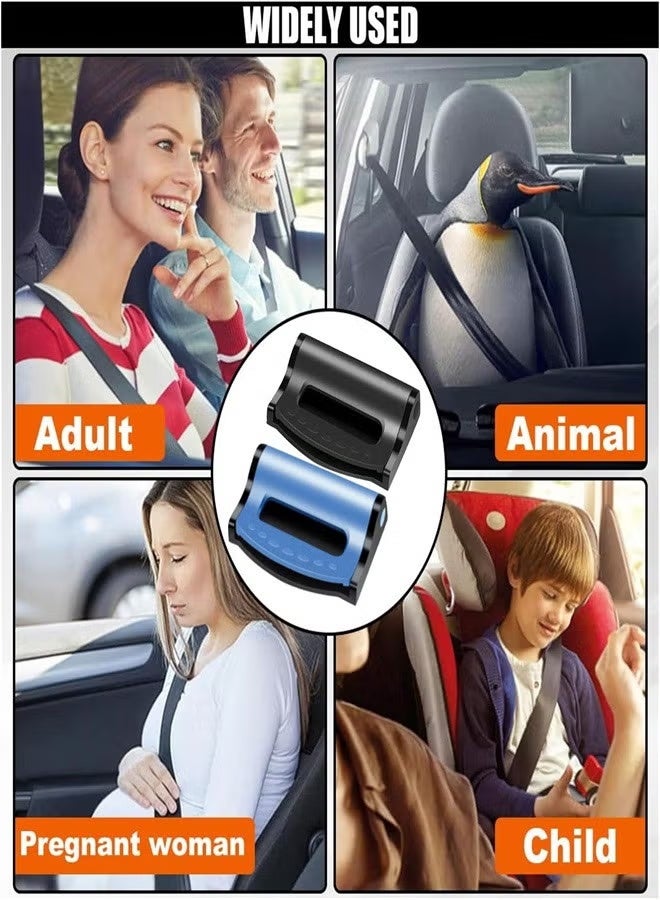 4Pcs Seat Belt Clip Adjuster, Universal Car Seatbelt Adjuster, Car Seat Belt Clip, Seat Belt Locking Clip for Comfort, Seat Belt Stopper(Black, Blue) - Image 5