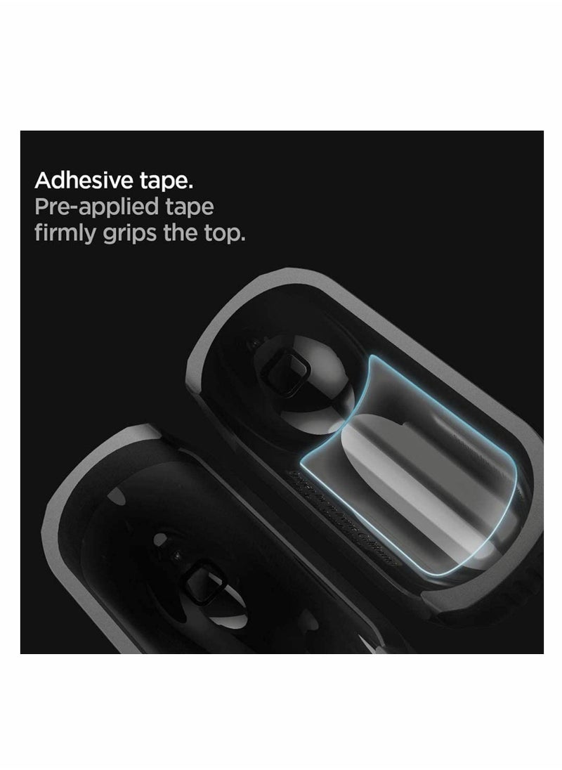 KASTWAVE - Airpods Pro Case Cover - Rugged Armor Designed Shock-Absorbing Protective Case with Keychain, Waterproof Silicone Cover Airpods Accessories for Apple Airpods Pro Charging Case (Black) - Image 1