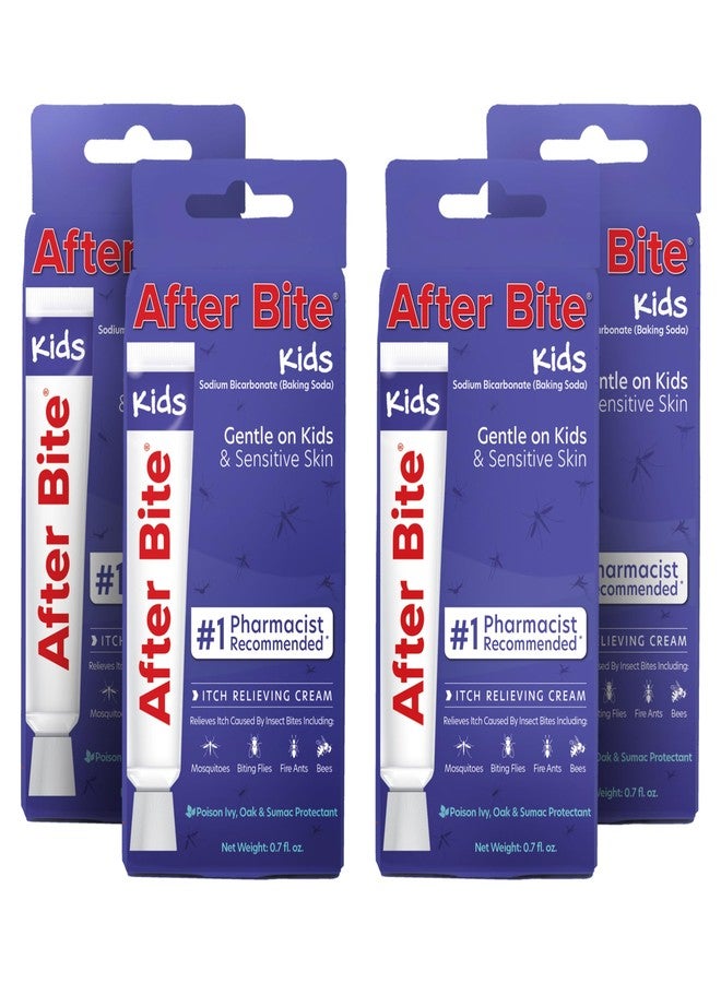 After Bite Kids - Bug Bite Itch Relief for Kids with Sodium Bicarbonate - Ideal for Mosquito Bites, Fire Ant Bites, Bees & More - Portable Cream Formula - 0.7 oz (4 Pack) - Image 1
