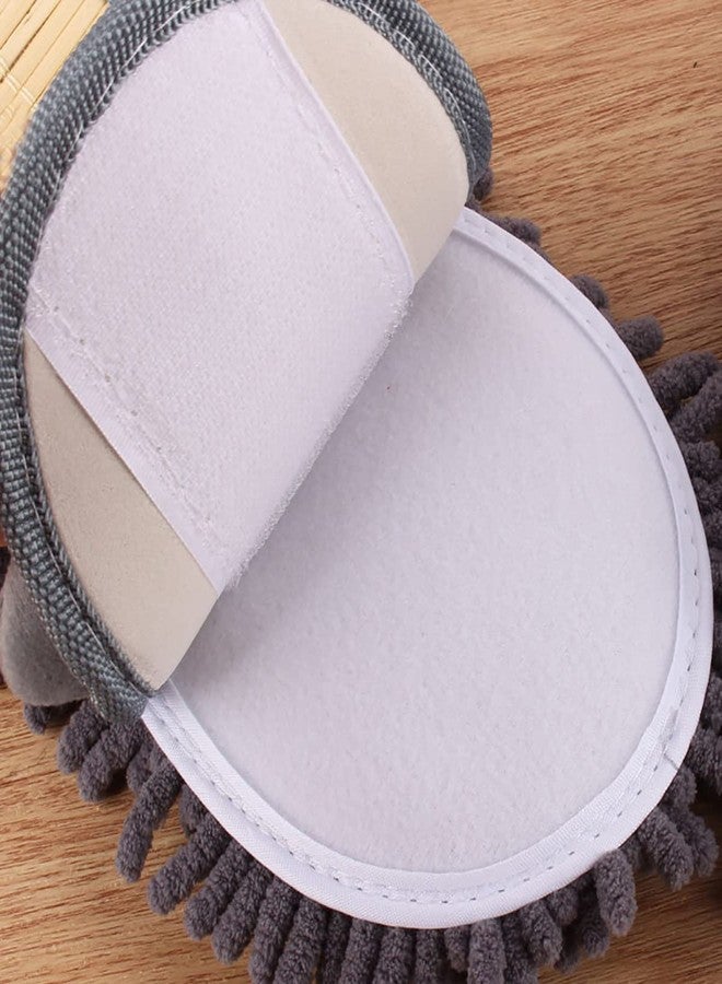 Moorfowl Cat Chenille Microfiber Mopping Slippers Detachable for Women Dust Dirt Hair Mop Slippers Washable for Floor Cleaning - Image 4