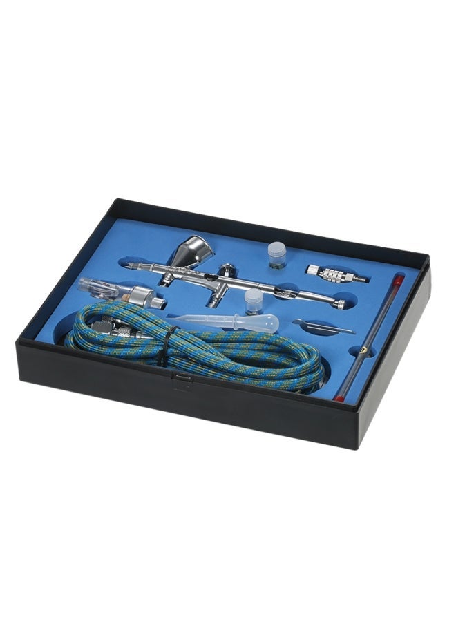 NIBEMINENT Professional Dual Action Gravity Feed Airbrush Kit Multicolour 23.50X4.50X17.50cm  - Image 1