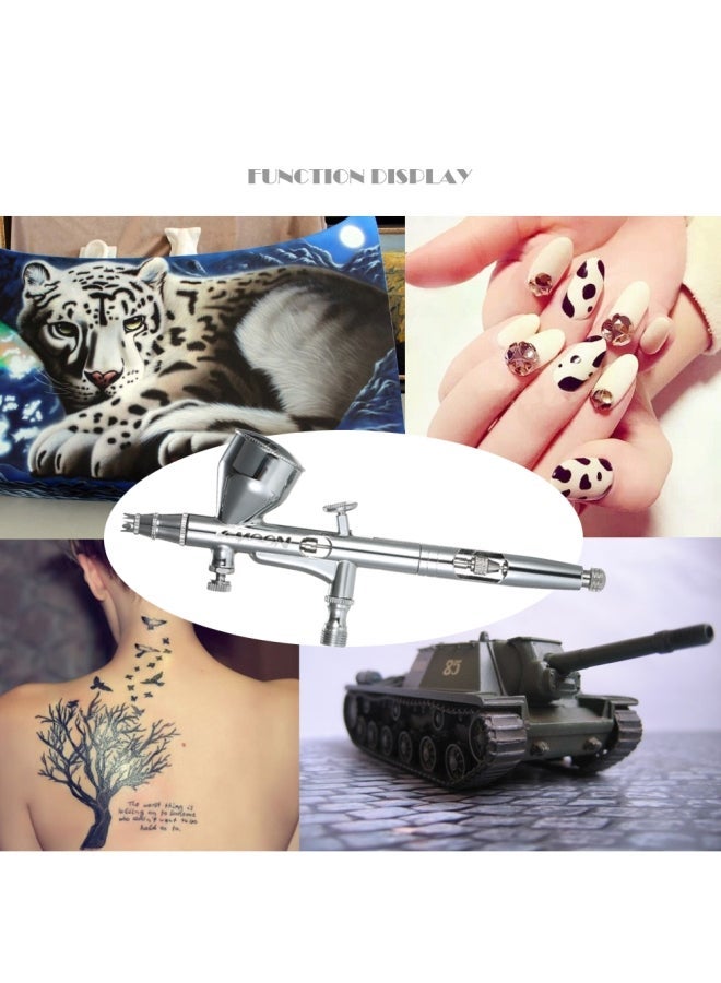 NIBEMINENT Professional Dual Action Gravity Feed Airbrush Kit Multicolour 23.50X4.50X17.50cm  - Image 5