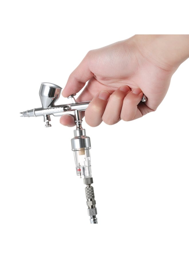 NIBEMINENT Professional Dual Action Gravity Feed Airbrush Kit Multicolour 23.50X4.50X17.50cm  - Image 2