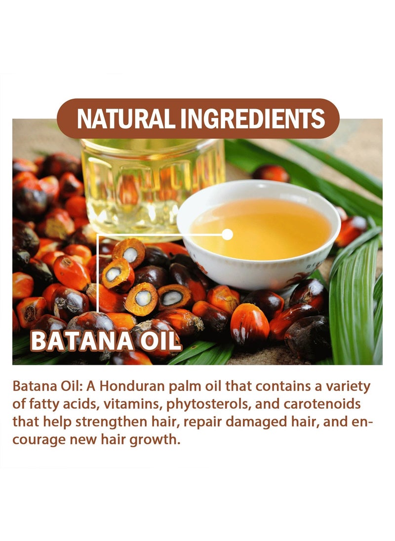 EELHOE - Batana Oil for Revitalized Hair Growth & Strength 100% Unrefined Thickens Fuller Healthier Hair, Organic Hair Treatment 120ml/4.05fl.oz - Image 1