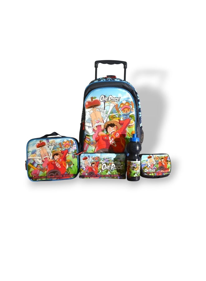 One Piece 18"TROLLEYBAG, LUNCH BAG, PENCILCASE, WATER BOTTLE, LUNCH BOX - Image 1