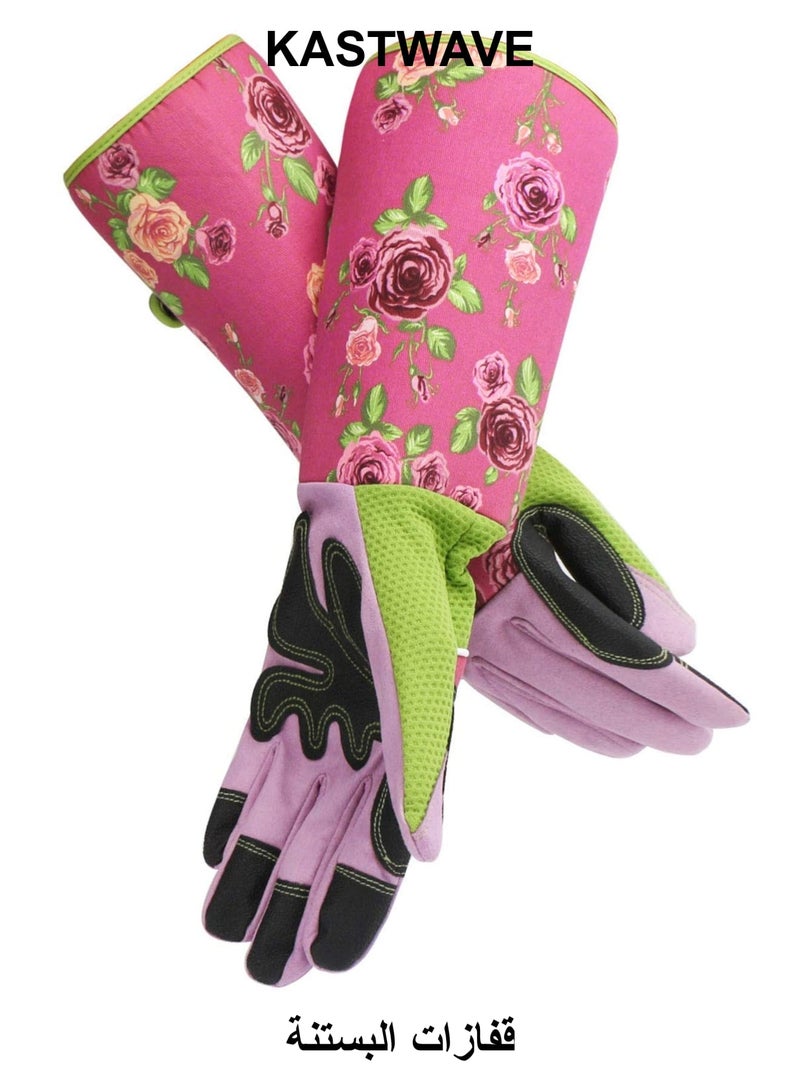 KASTWAVE Gardening Gloves, Long Sleeve Rose Pruning Thorn Proof Gardening Gloves, Puncture Proof Gloves with Forearm Protection for Women and Men, Medium Size Fits Most - Image 1