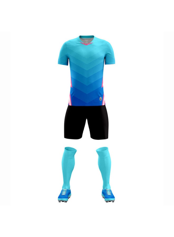 8850 Lake Blue feeltime Store] Children's Student Training Clothes Suit Jersey Sports Team Clothes Men's And Women's Football Clothes