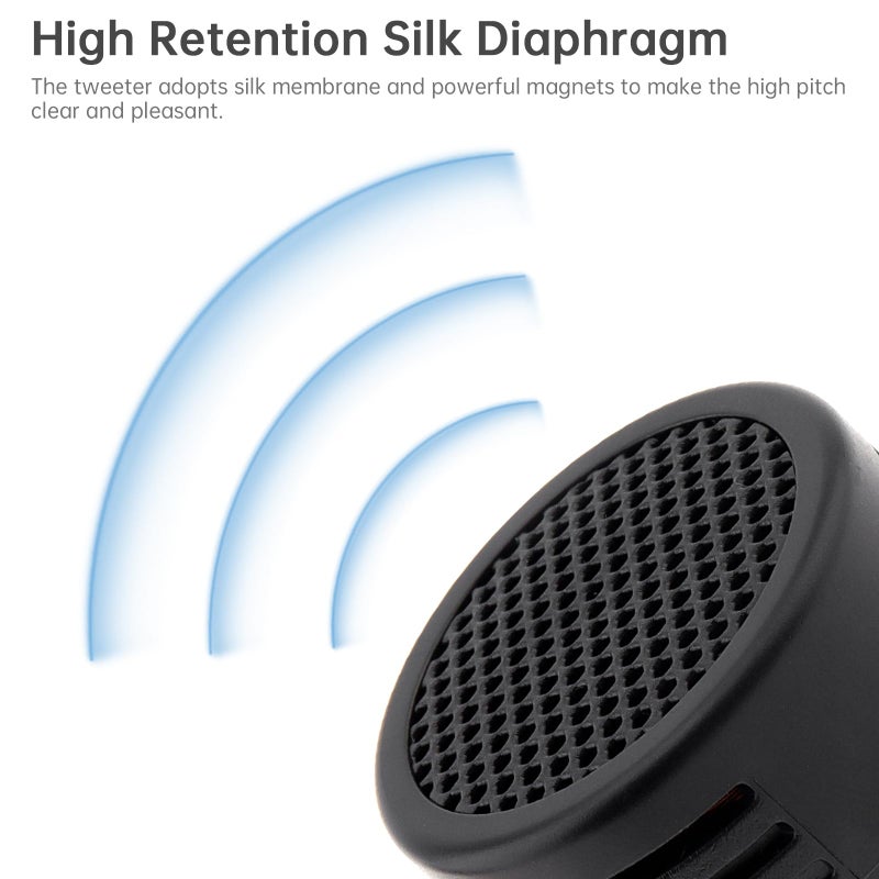 DriSentri Car Tweeters, 4pcs 500W High Efficiency Mini Dome Tweeter Speakers for Car Audio System - Image 3