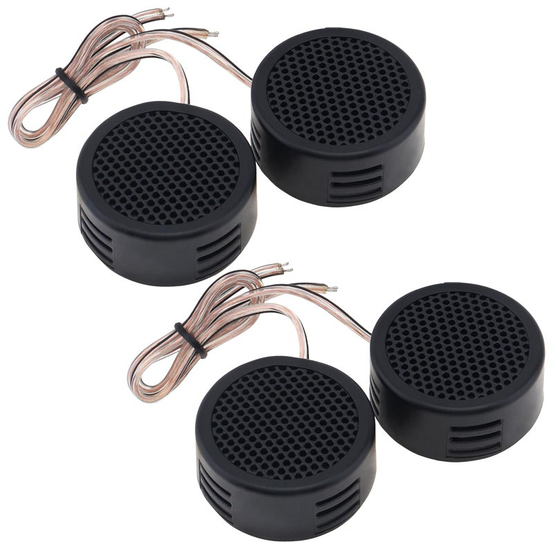 DriSentri Car Tweeters, 4pcs 500W High Efficiency Mini Dome Tweeter Speakers for Car Audio System - Image 1