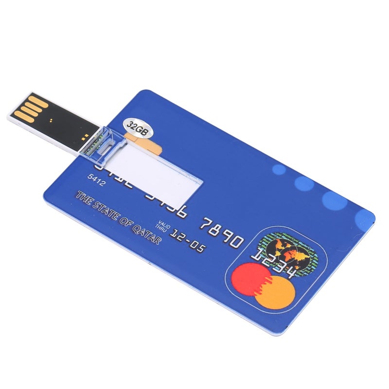 أقراص USB على شكل بطاقة، محرك ذاكرة USB بسيط فريد لتخزين البيانات ونقل الملفات (32 جيجابايت) - Image 3