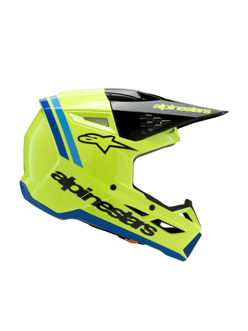 Alpinestars خوذة ألبينيستارز SM3 للشباب راديوم ECE06DOT YM أصفر فلوروبلاكبلو لامعة - Image 2