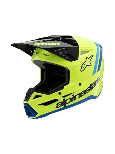 Alpinestars خوذة ألبينيستارز SM3 للشباب راديوم ECE06DOT YM أصفر فلوروبلاكبلو لامعة - Image 3