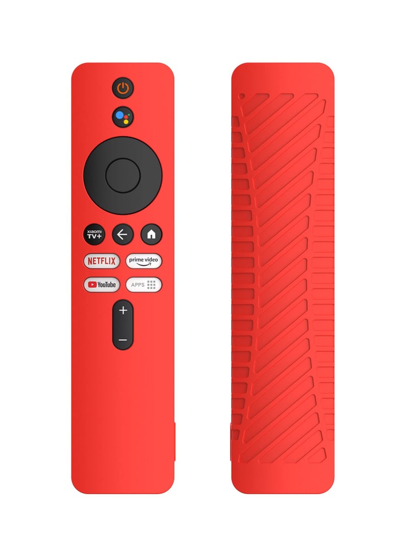 Excefore Silicone Case for for Xiaomi Mi Box 4K TV, Silicone Protective Case for Xiaomi Mi Box 4K TV Remote, 2nd Gen Stick Remote Control Anti Slip Silicone Protective Skin Cover with Lanyard, Red  - Image 1