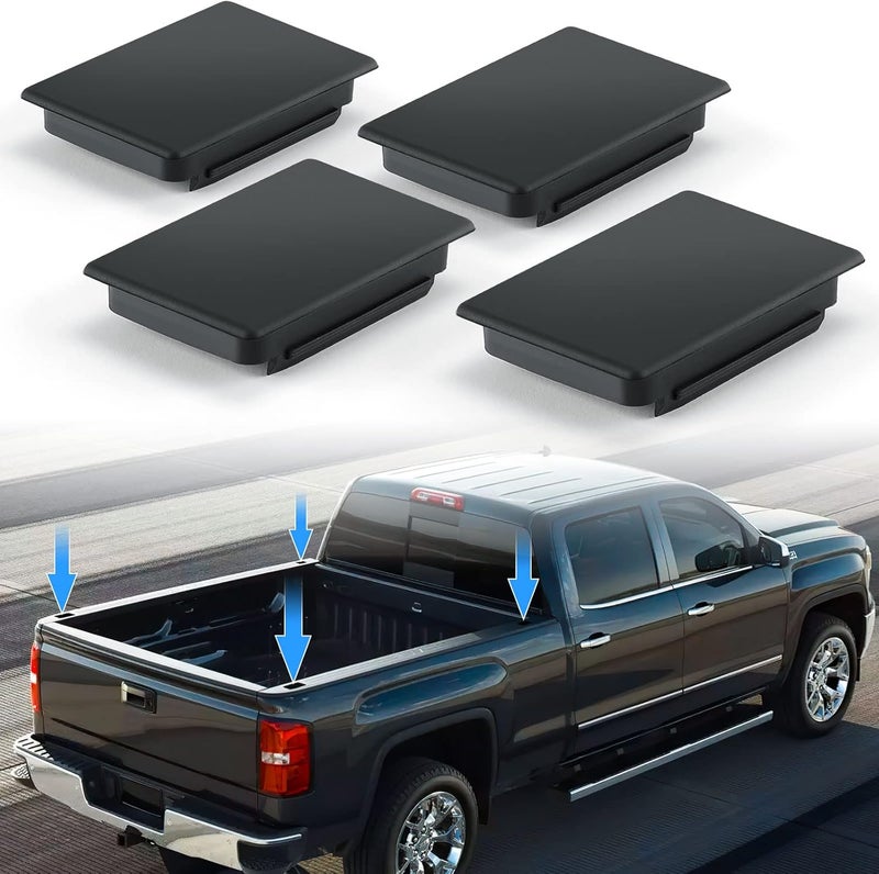 JOYTUTUS Stake Pocket Cover for Trucks - 4 Pack Compatible with 1999-2014 Chevy Silverado & 2010-2014 GMC Sierra - Image 1