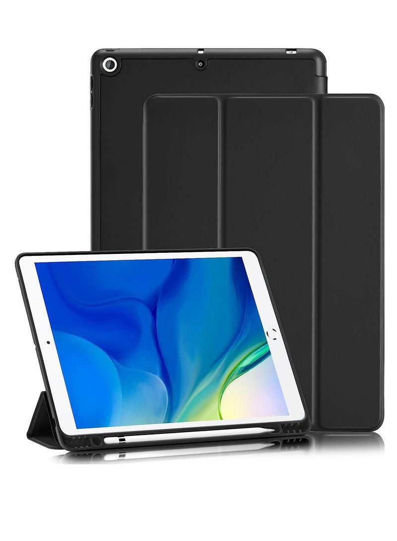 iPad 9th/8th/7th Generation Case (2021/2020/2019) iPad 10.2-Inch Case with Pencil Holder [Sleep/Wake] Slim Soft TPU Back Smart Magnetic Stand Protective Cover Cases - Image 1