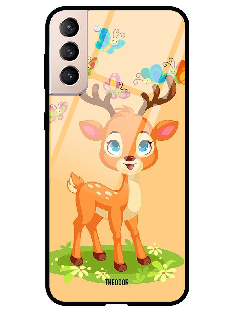 Theodor Protective Tempered Glass Case Cover Samsung Galaxy S21 PLUS  Deer - Image 1