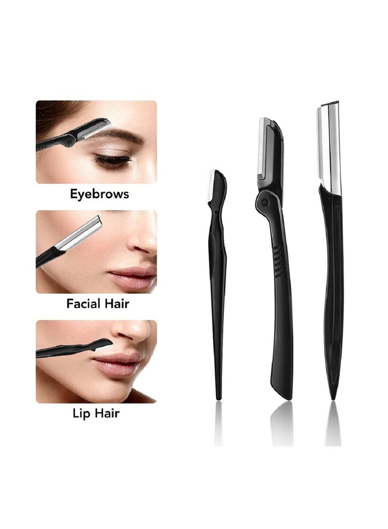 Excefore Eyebrow Grooming Kit 8 in 1 Stainless Steel Shaping Trimming Set with Storage Bag - Image 5