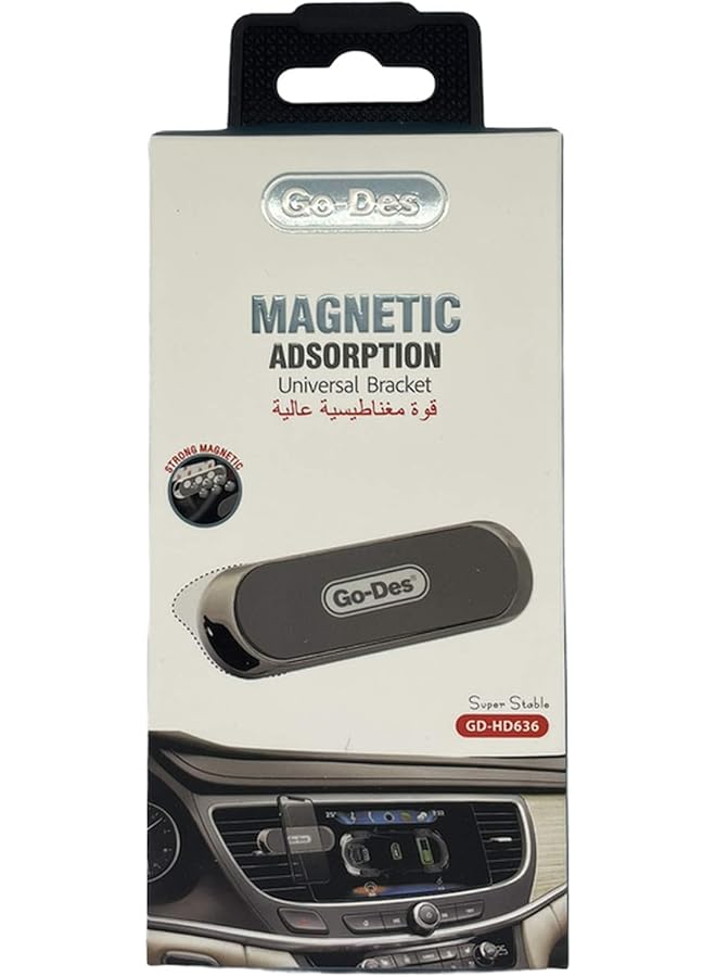 جو-ديز حامل هاتف مغناطيسي للسيارة من Go-Des، أسود - Image 1