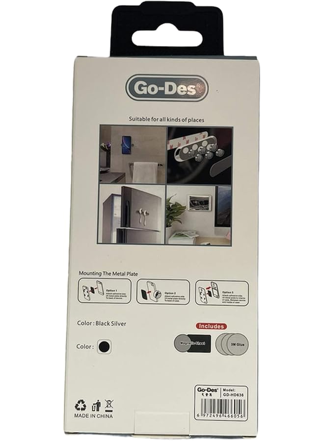 جو-ديز حامل هاتف مغناطيسي للسيارة من Go-Des، أسود - Image 2