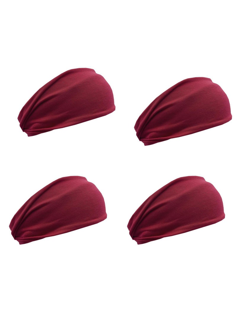 Y&D 4 Piece Sports Sweat Absorbent Running Fitness Headband  - Image 1