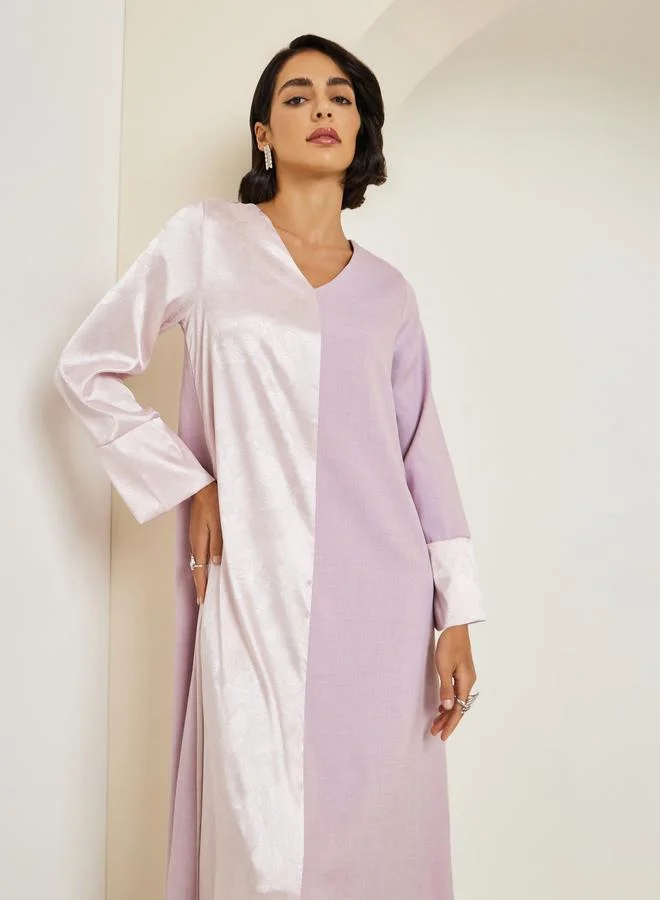 Amirah Women Satin Jacquard Jalabiya