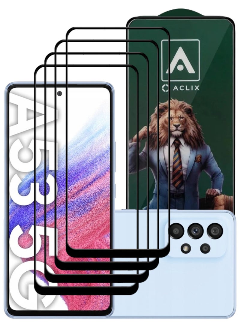 أكاليكس 4 قطع، حماية شاشة، لهاتف سامسونج جالاكسي A53 5G، جودة ممتازة. - Image 1