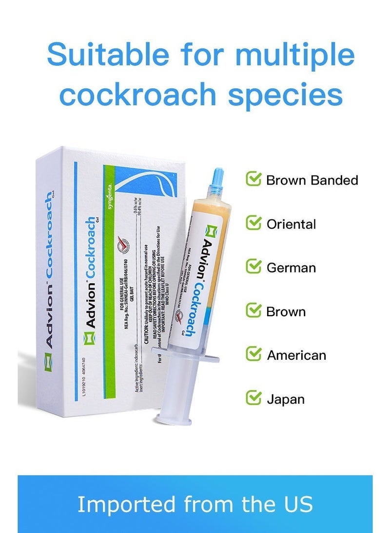 Cockroach Syngenta Advion Cockroach Gel Bait, 30g, 1 Plunger and 1Tip,   safer and more effective in killing cockroaches - Image 2