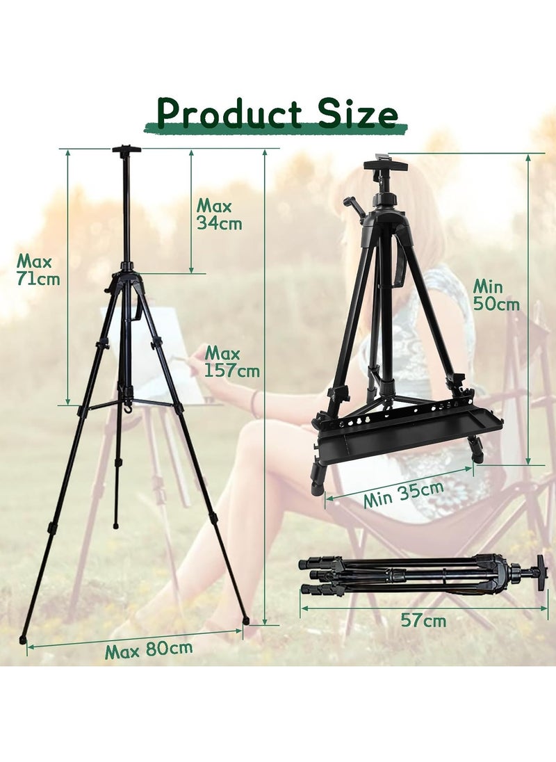 Metal Easel Sketch Drawing Stand Black