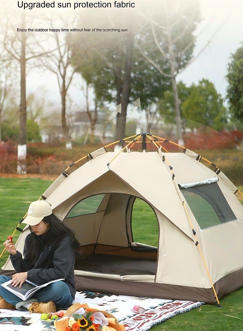 Excellent Outdoor Camping Fully Automatic Waterproof Sunscreen Quick-Opening Tent, Camping Anti-Mosquito Portable Tent 200*200*135CM Suitable For 3-4 People - Image 3