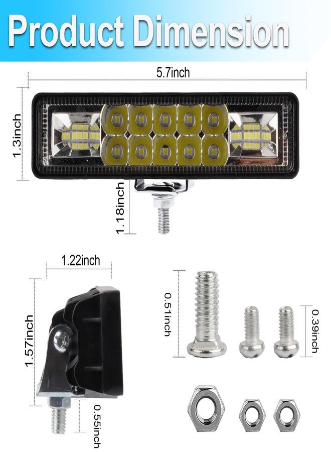 شريط إضاءة LED من LIGBT، قطعتان، رفيع 5.7 بوصة، 60 واط، مصابيح قيادة LED مقاومة للماء، مصابيح ضباب، مصابيح عمل LED متعددة الاستخدامات (شعاع ضوئي واسع وشعاع ضوئي مركز) لسيارات الجيب والشاحنات والقوارب والسيارات والمركبات متعددة الاستخدامات والمركبات الرباعية. - Image 5
