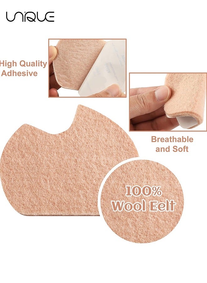 يونيك منصات القدم، 12 جهاز كمبيوتر شخصى وسادة القدم ذاتية اللصق للراقصة، منصات وسادة مقدمة القدم منصات التهاب السمسم لكرة القدمين الألم، وسادات وسادة مقدمة القدم للرجال والنساء الرقص تخفيف الآلام (البيج) - Image 3