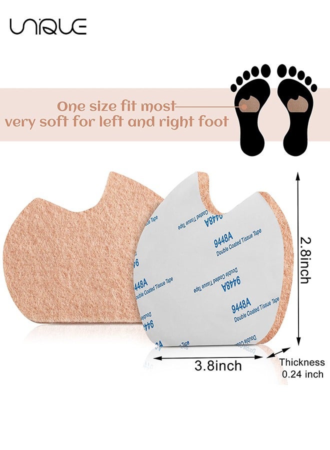 يونيك منصات القدم، 12 جهاز كمبيوتر شخصى وسادة القدم ذاتية اللصق للراقصة، منصات وسادة مقدمة القدم منصات التهاب السمسم لكرة القدمين الألم، وسادات وسادة مقدمة القدم للرجال والنساء الرقص تخفيف الآلام (البيج) - Image 2
