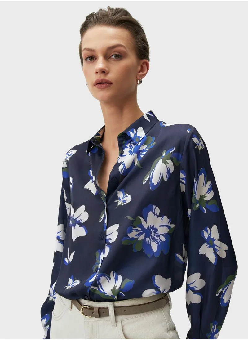 Jimmy Key Floral Print Button Down Shitrt