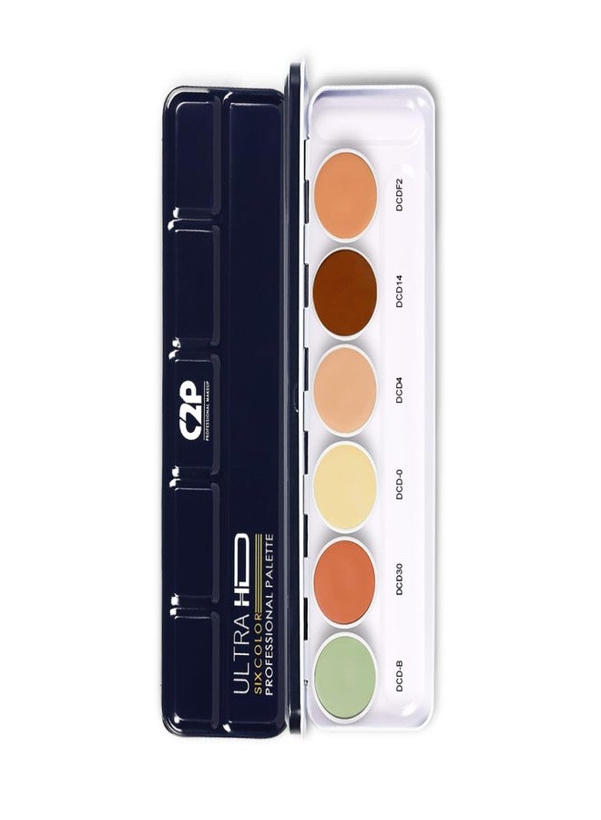 C2P PROFESSIONAL MAKEUP C2P Pro Dermashield 6-in-1 Color Corrector Palette | Cream-Based Concealer Foundation Contour for Oily Skin | Neutralizes Redness Dark Circles Blemishes | High Coverage 21g - Image 1