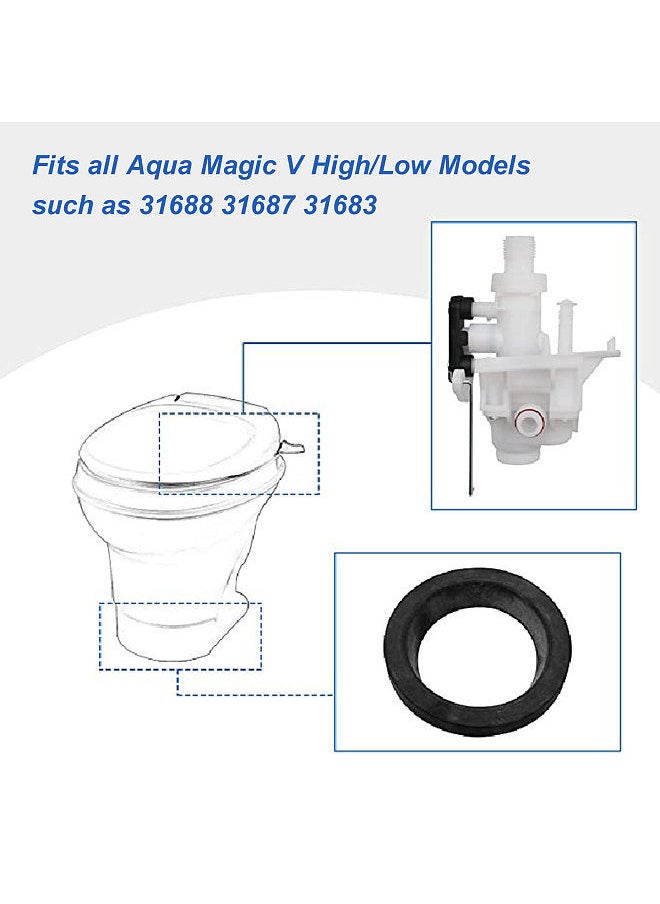 Generic - RV Toilet Water Valve Replacement Kit Replacement for Thetford Aqua Magic V High and Low Model RV Toilet Parts 31705, 31688 31687 31683 - Image 1