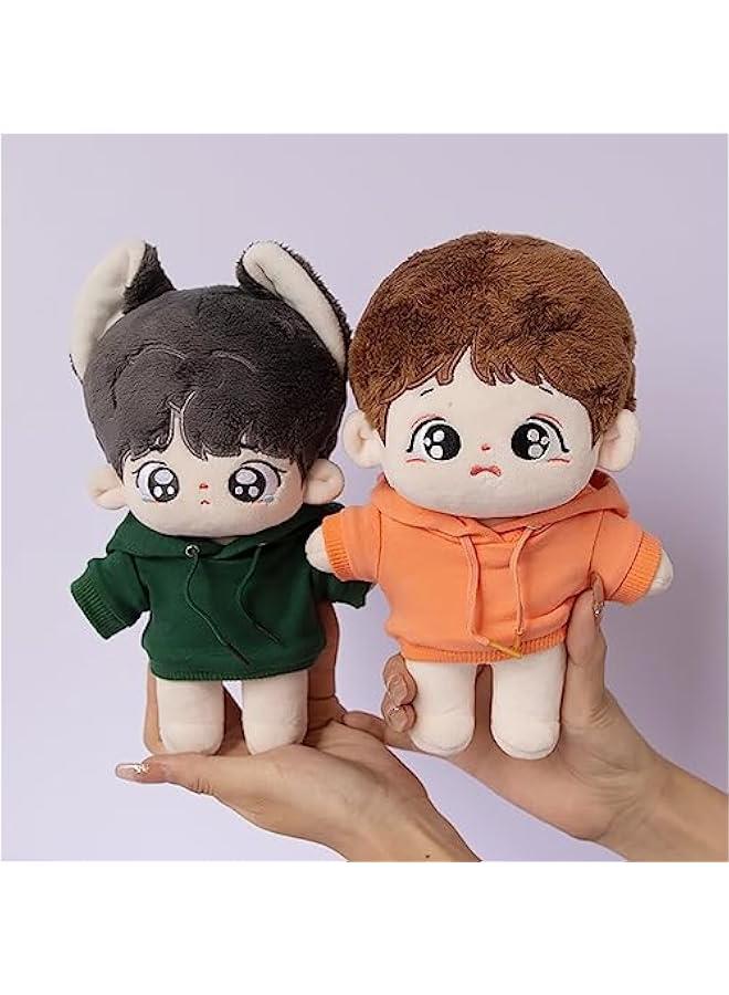 Arabest 20cm Plush Doll Clothes Elastic Solid Sportswear Suits Hoodie Pants Soft Stuffed Plush Toy Dress Up Accessories (Pink, 20cm)  - Image 4