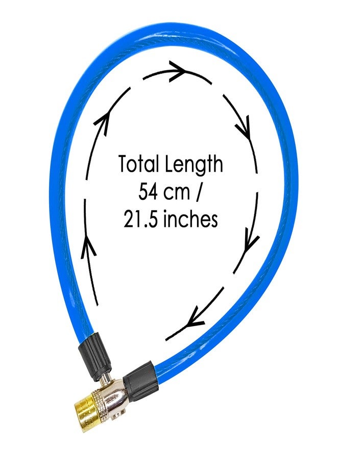 HEADLY Heavy-Duty Multipurpose Cable Lock | Oil-Rubbed Finish | Includes 3 Keys for Bike, Cycle & Helmet Security (Blue) - Image 5