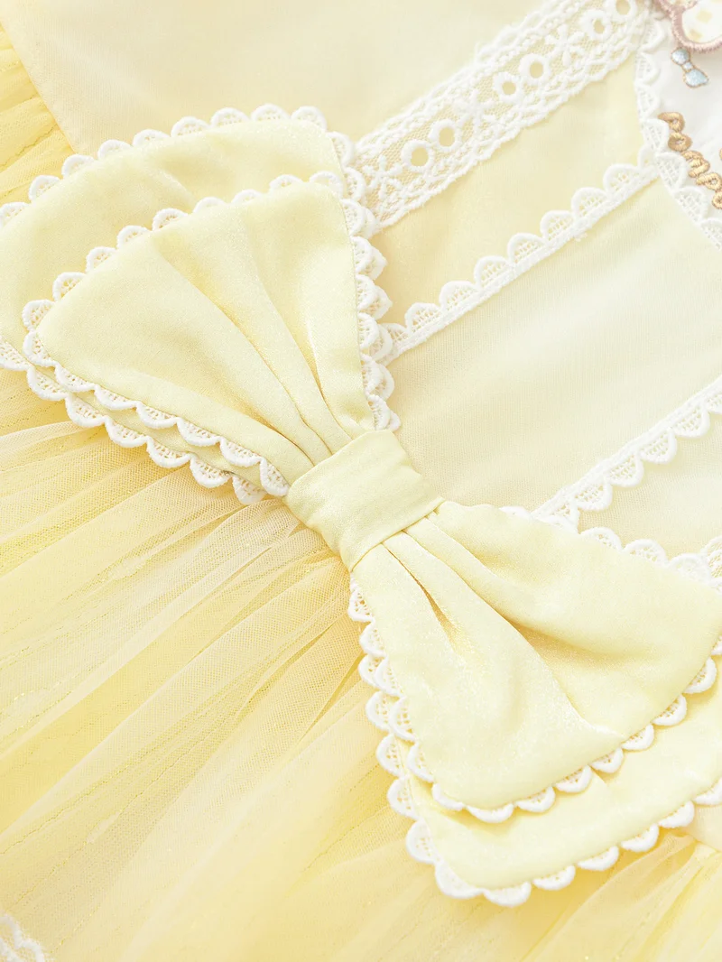 Balabala pale yellow Kids Girls Woven one-piece dress for Women | Best Price UAE